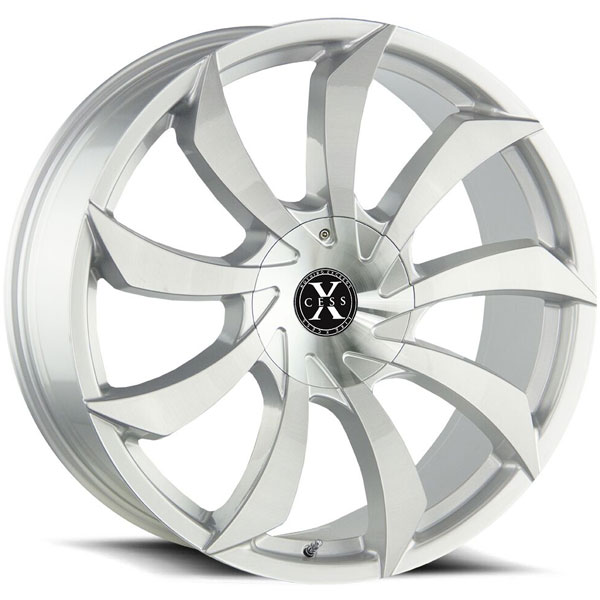 Xcess X01 Silver with Brushed Face Center Cap