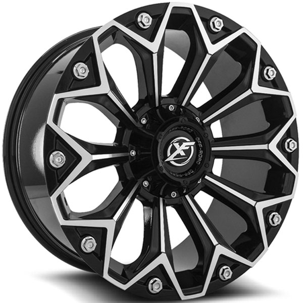 XF Off-Road XF-212 Gloss Black Milled Center Cap
