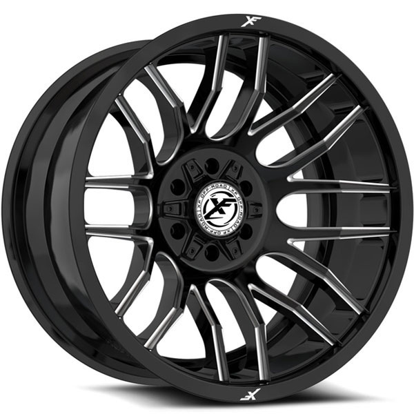 XF Off-Road XF-232 Gloss Black with Milled Spokes Center Cap
