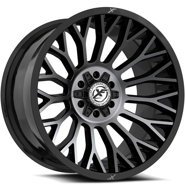 XF Off-Road XF-237 Gloss Black with Brushed Face Center Cap