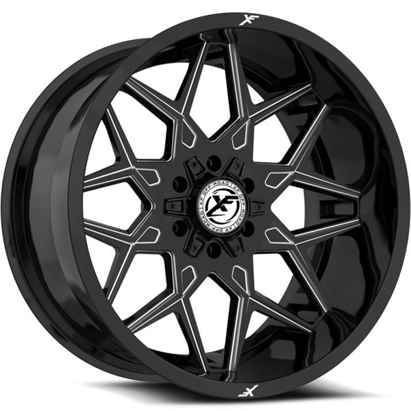 XF Off-Road XF-238 Gloss Black with Milled Spokes Center Cap