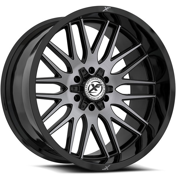 XF Off-Road XF-240 Gloss Black with Brushed Face Center Cap
