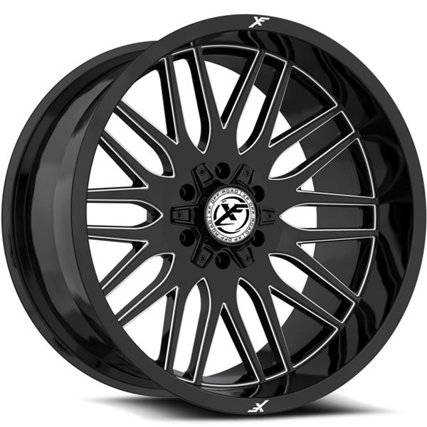 XF Off-Road XF-240 Gloss Black with Milled Spokes Center Cap