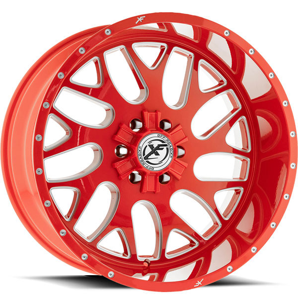 XF Off-Road XFX-301 Red with Milled Spokes Center Cap