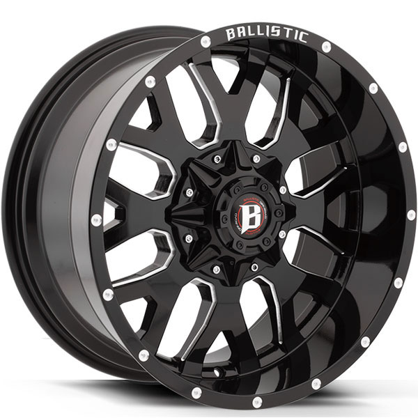 Ballistic 853 Tank Gloss Black with Milled Spokes