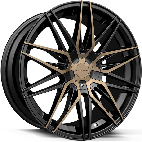 Cratus CR104 Gloss Black with Machined Bronze Clear Coat