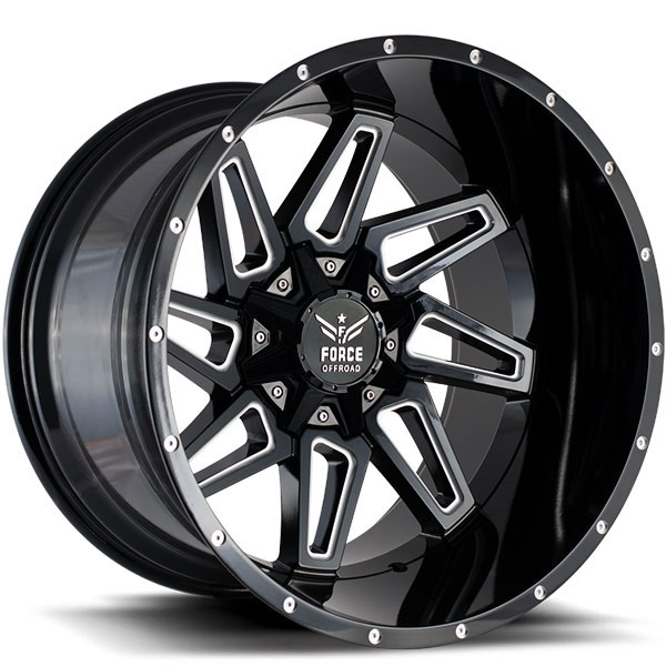 Force Off-Road F02 Black with Milled Spokes