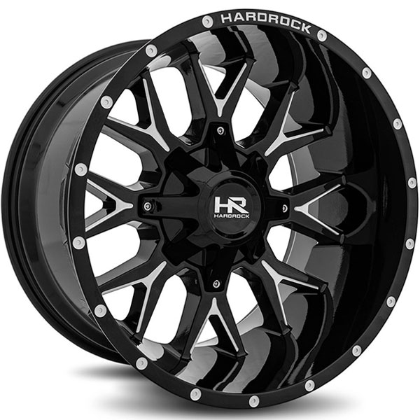 Hardrock Offroad H700 Affliction Gloss Black with Milled Spokes