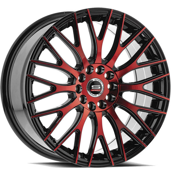 Spec-1 SP-55 Gloss Black with Red Milled Spokes