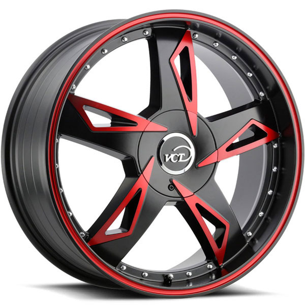 VCT V84 Satin Black with Machined Red Face
